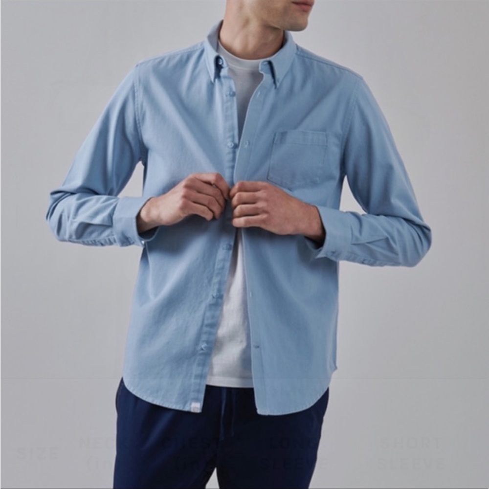 NWT Five Four Los Angeles Meyer Long Sleeve Overshirt - Mist. Size small